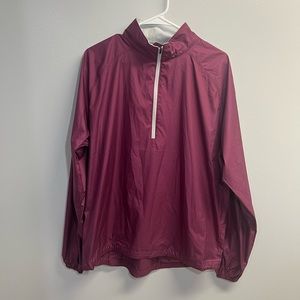Mens Peter Millar Burgundy/Maroon Golf Windbreaker - Size Medium